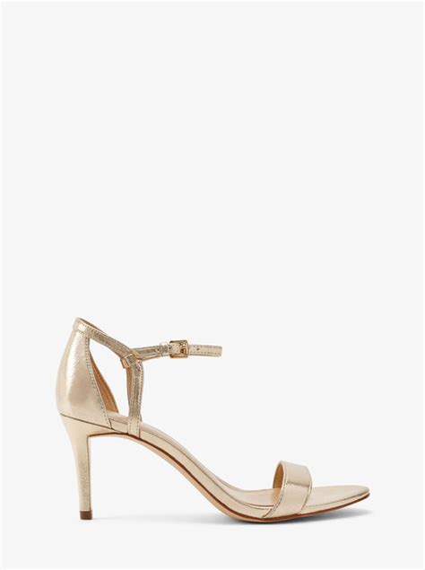 michael kors sandalette simone|Simone Metallic Sandal .